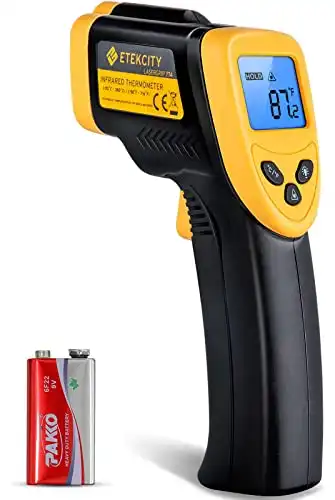 Etekcity Infrared Thermometer 774, Digital Temperature Gun for Cooking, Non Contact Electric Laser IR Temp Gauge, Home Repairs, Handmaking, Surface Measuring, -58 to 716 ℉, – 50 to 380 ℃, Ye...