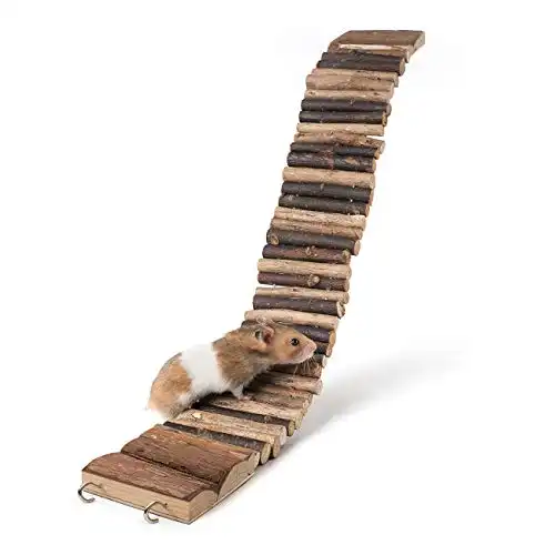 Niteangel Hamster Suspension Bridge Toy - Long Climbing Ladder for Dwarf Syrian Hamster Mice Mouse Gerbils and Other Small Animals (21.8" L x 2.8" W)