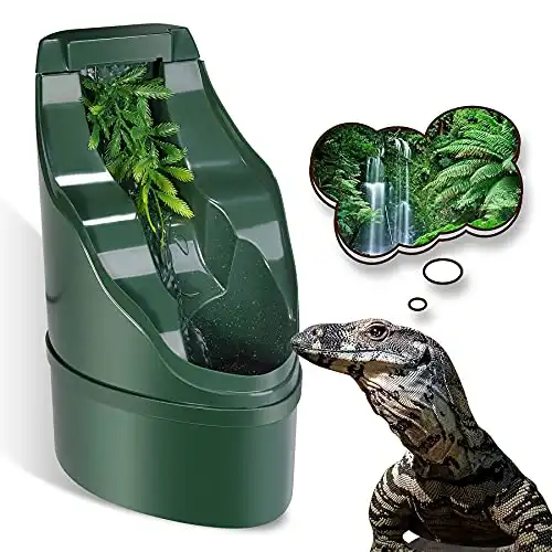NEPTONION Reptile Chameleon Cantina Drinking Fountain Water dripper Comes with Feeding Tongs and Frosted Tweezer for Amphibians Insects Lizard Turtle Snake Spider Frog Gecko